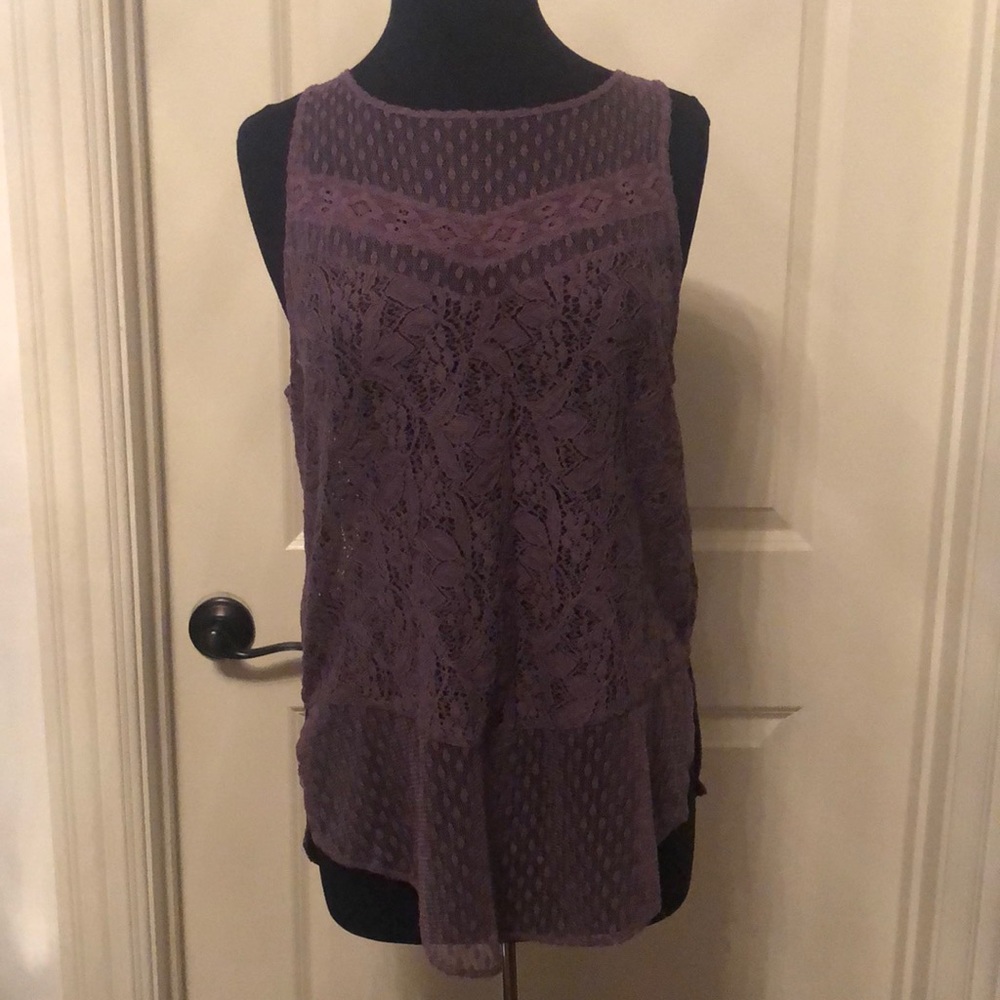 purple lace tank